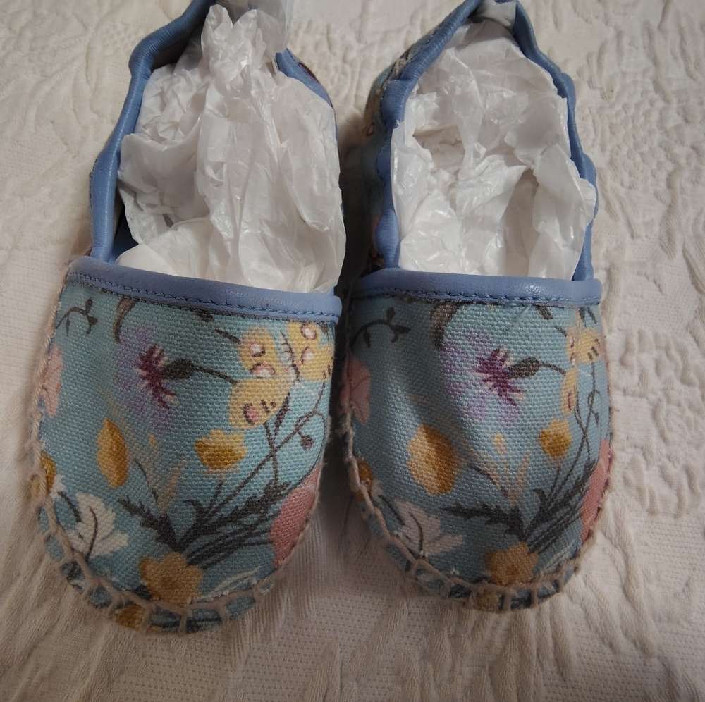 Gucci Kids Pastel Floral Leather Mocassins